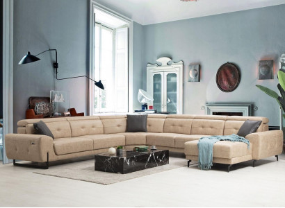 Ecksofa U-Form Sitzmöbel Designer Sitzmöbel Modern Sofa Couch Polster